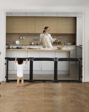 Wide Baby Gate Playpen with Heat-Resistant Mesh,3 Panel Foldable Baby Fence