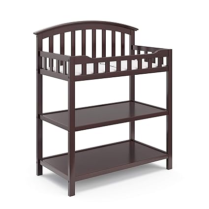 Changing Table with Water-Resistant Changing Pad (White)