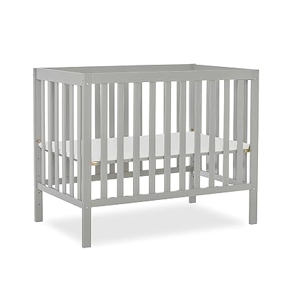 Me Edgewood 4-in-1 Convertible Mini Baby Crib in Olive GreenGuard