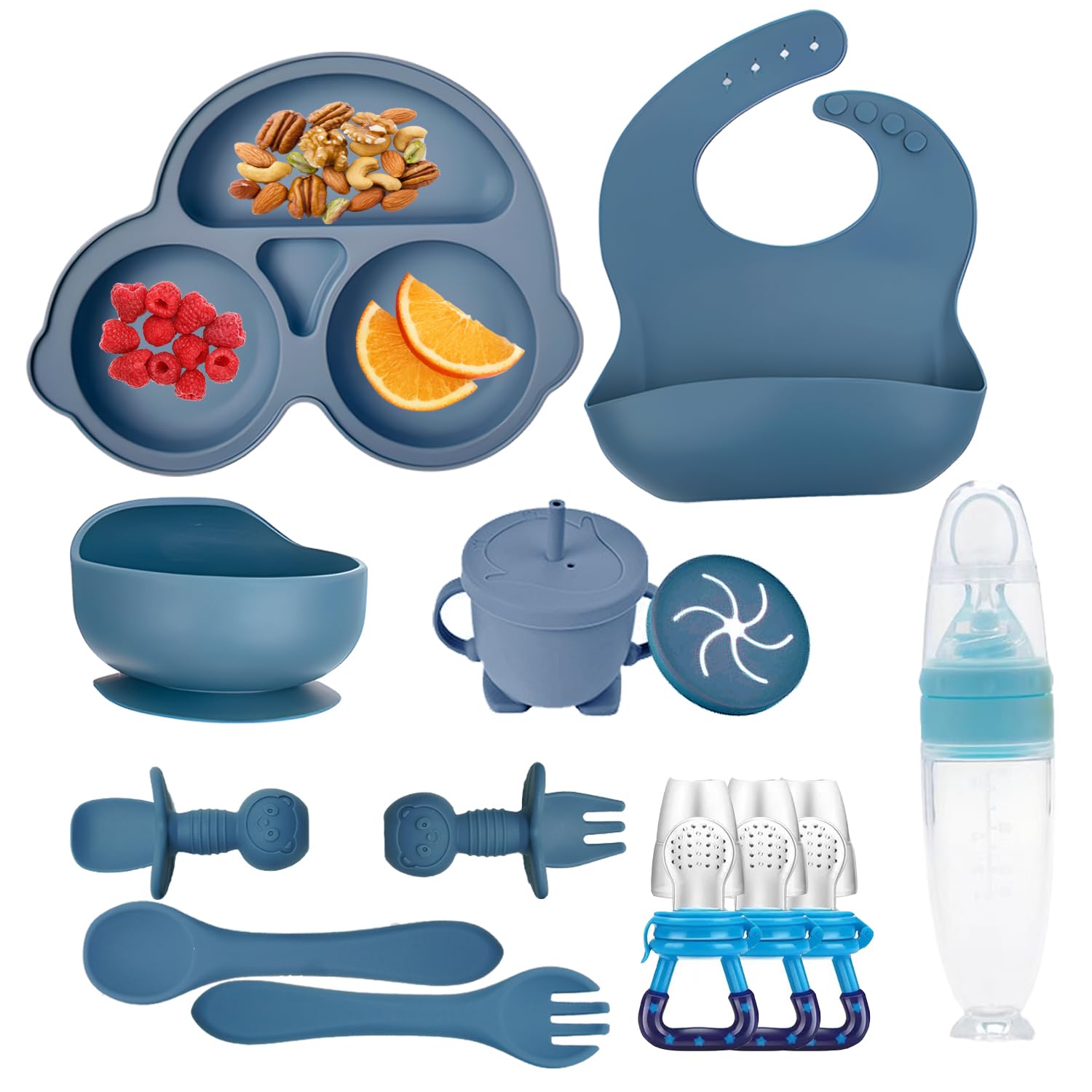 Baby Feeding Set,Miicasa Baby Led Weaning Supplies Kit With