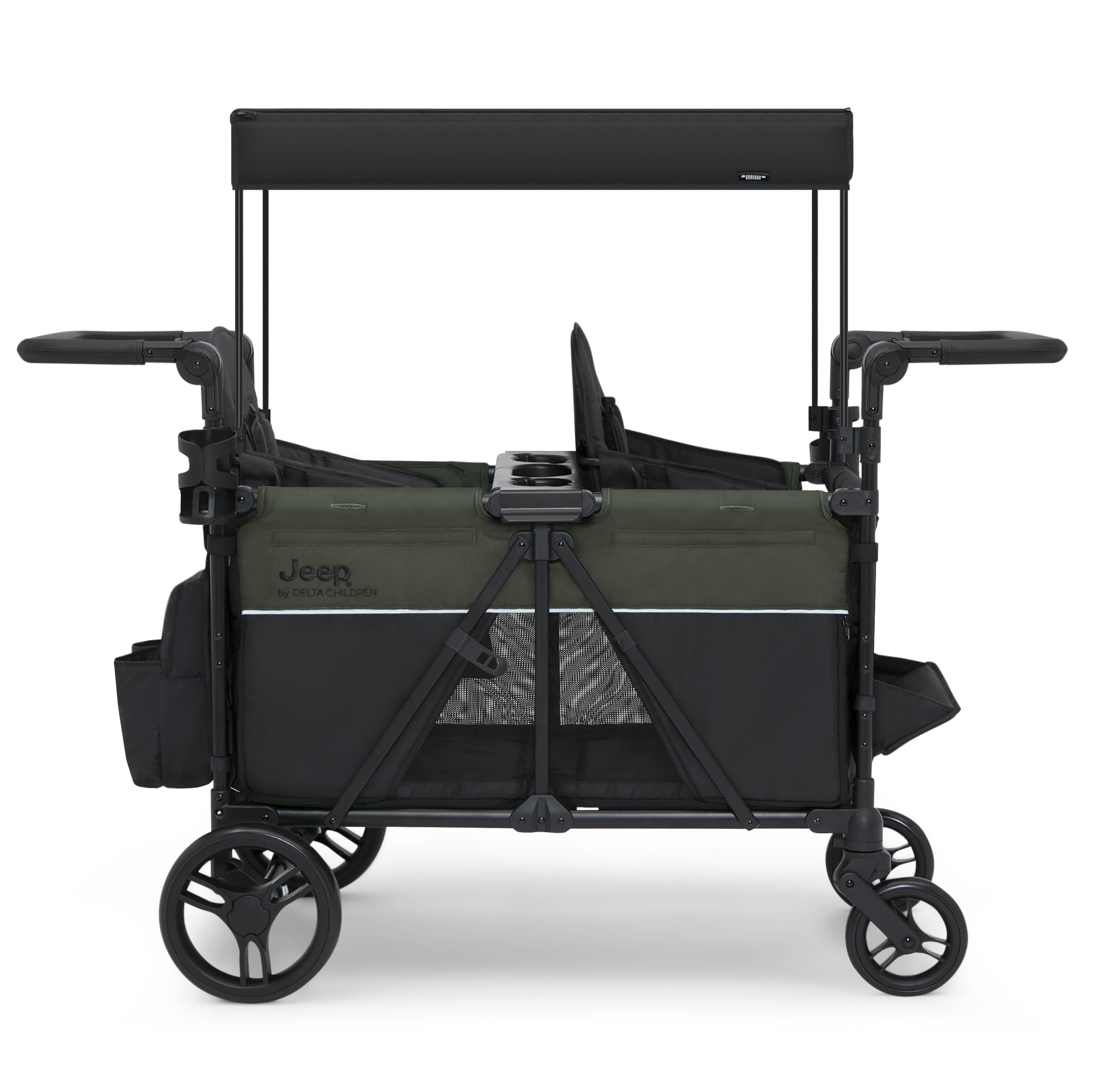 Stroller Wagon by Delta Children Premium Wagon for 2 Kids with Convertible Seats