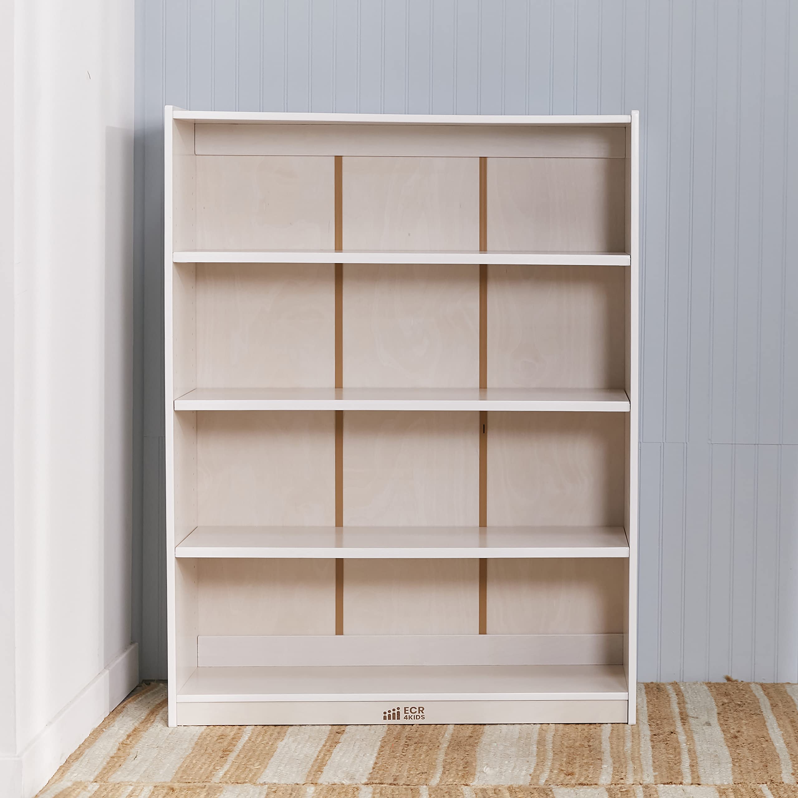 Classic Bookcase, 48in, Adjustable Shelves, White Wash