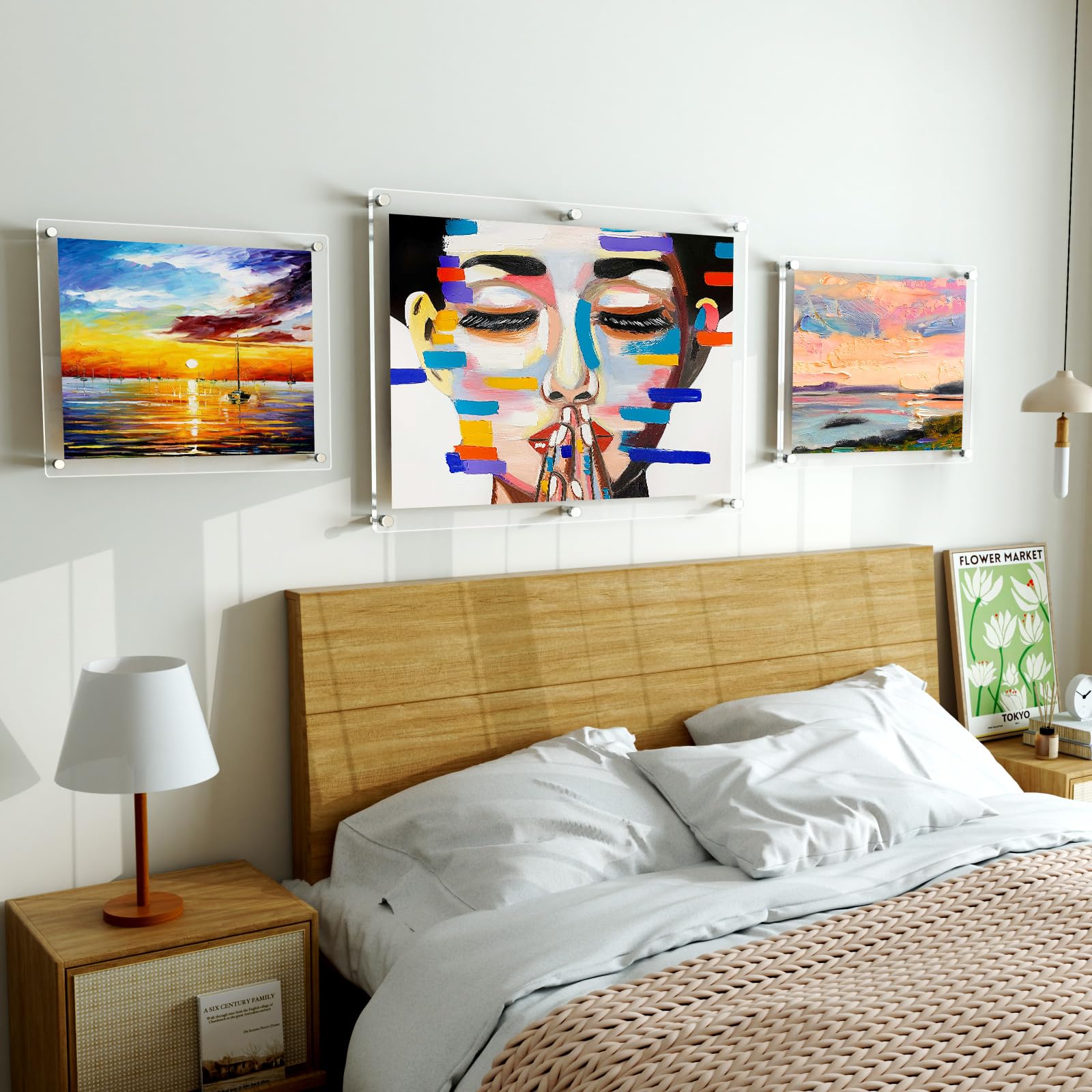 Large Acrylic Floating Picture Frame 18×24，Clear Photo Frame Wall Mount