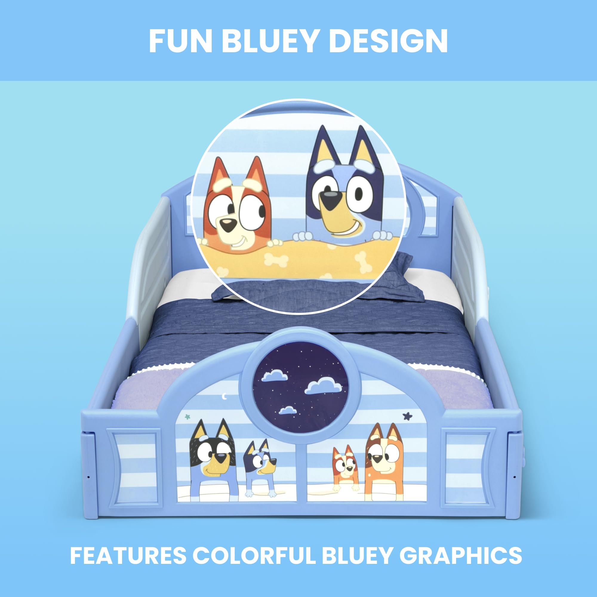 Bluey 4-Piece Toddler Room-in-a-Box Set – Includes Sleep and Play