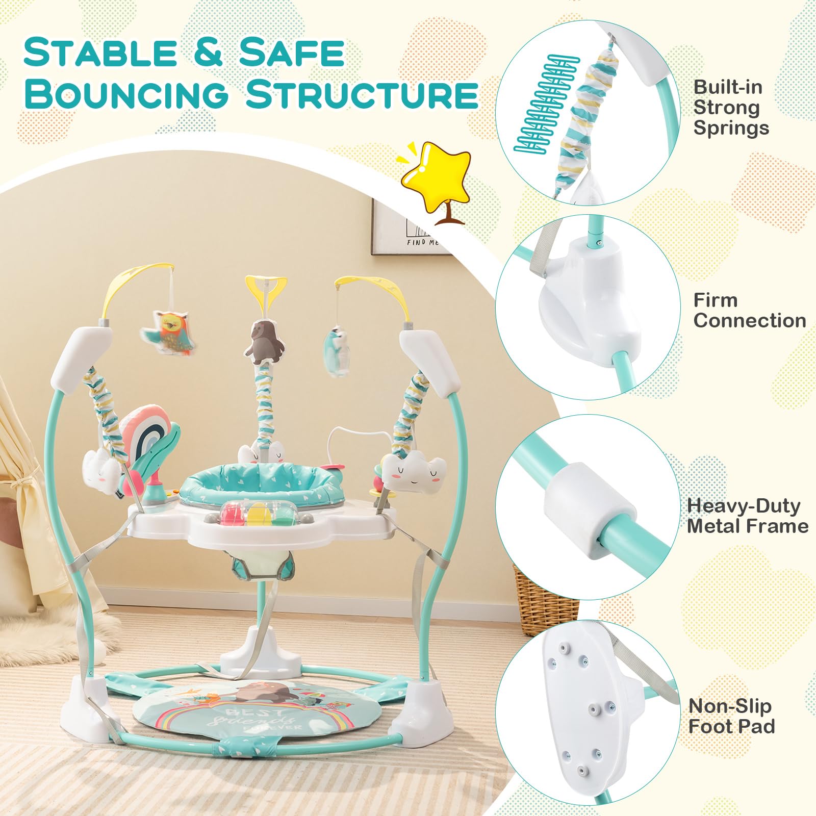 Baby Activity Center Jumper with Music and Lights