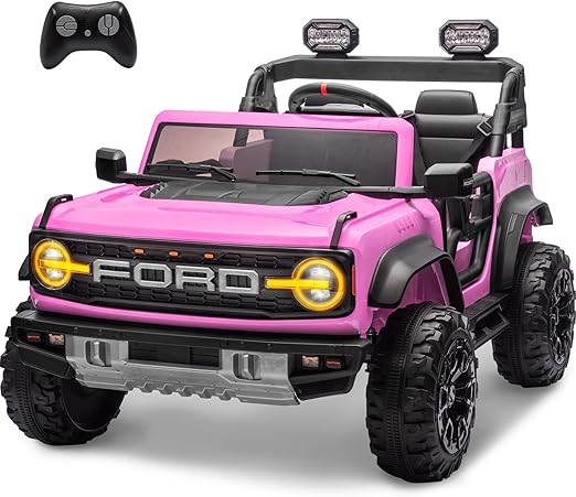 2 Seater Ride On Car for Kids, 24v Licensed Ford Bronco Raptor Electric Power