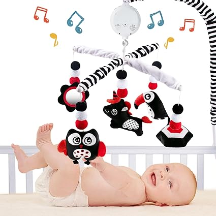 My First Baby Crib Mobile, Black and White Baby Mobile for Crib