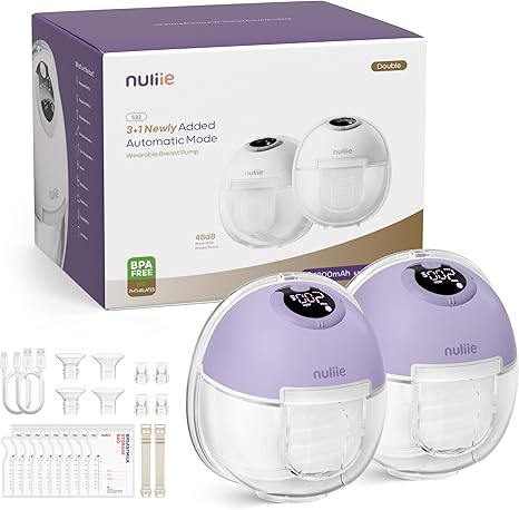Hands-Free Breast Pump, Wearable Breastfeeding Pump 4 Modes