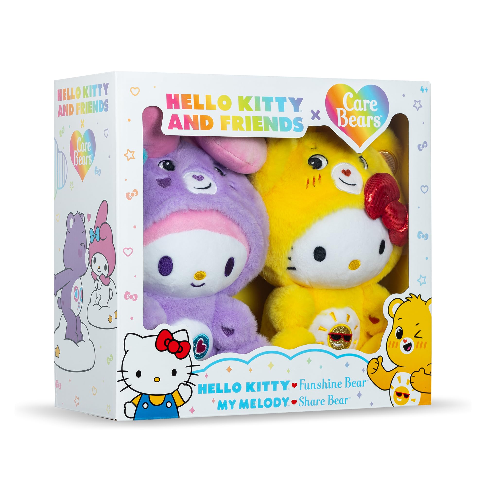 Hello Kitty Plush 2 Pack - Hello Kitty as Funshine Bear & My Melody as Share Bear