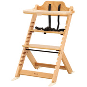 High Chair for Babies and Toddlers, Wooden Highchair with Adjustable Seat