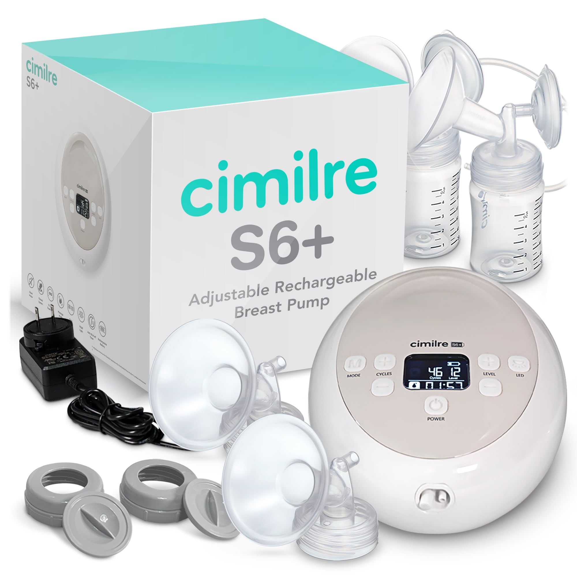 S6+ Adjustable Rechargeable Breast Pump & Journey Breast Pump Backpack Bundle