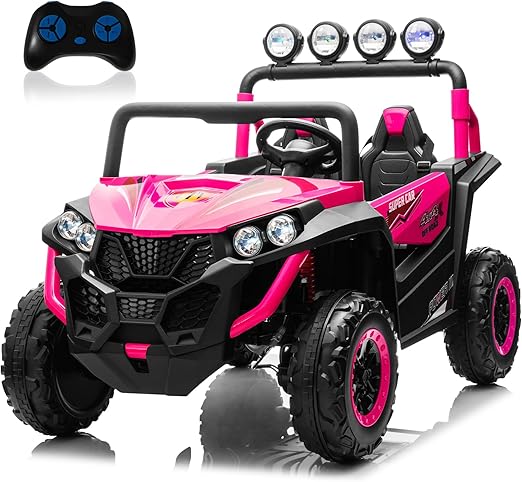 24V 2 Seater Ride on Car for Kids, 4WD Electric Cars Vehicles for Kids 3-8 Years