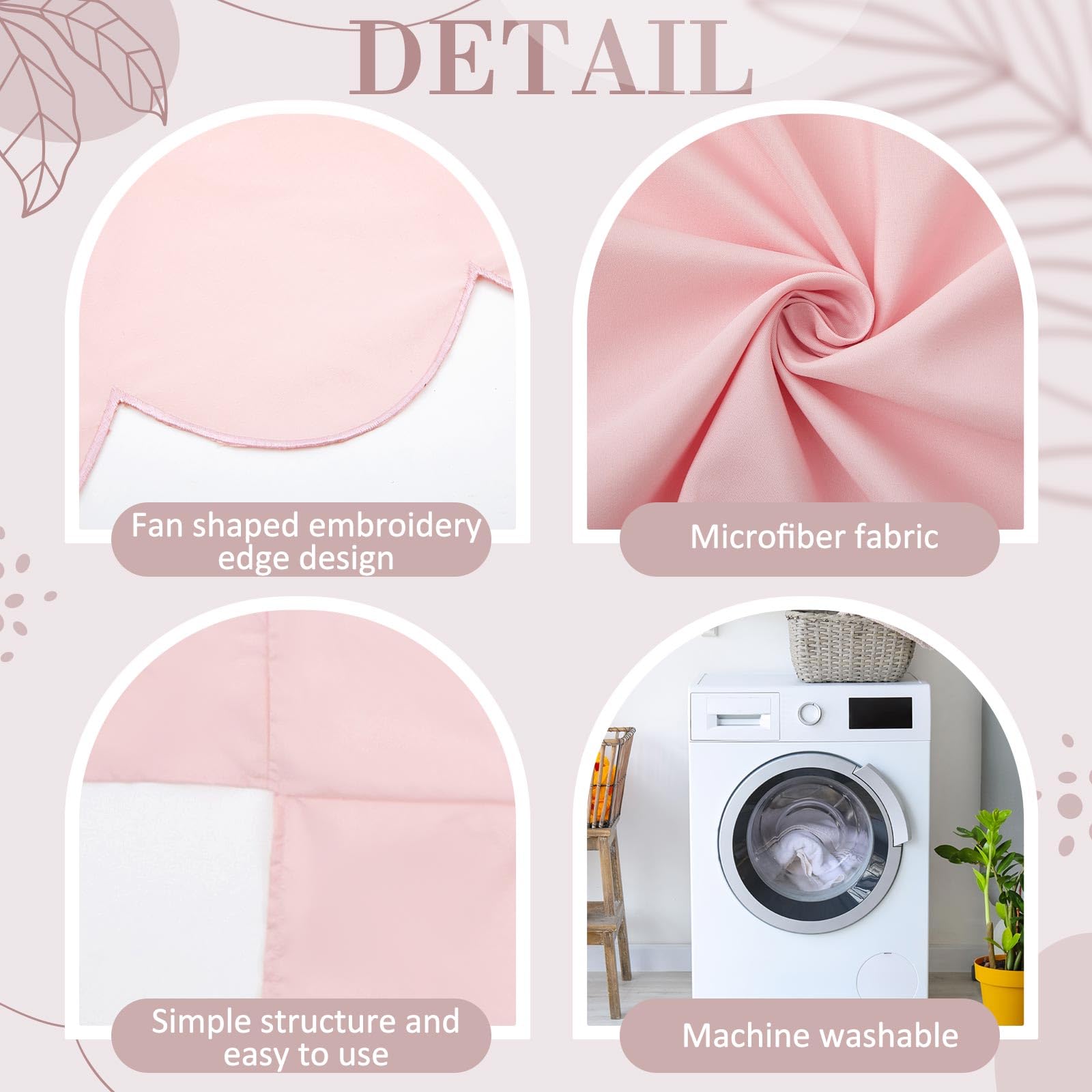 Hahafelt Scalloped Crib Skirt 28"x 52" with Drop Pleated Dust Ruffle with Split Corners for Baby Boys Girls Soft 4-Sided Crib Bed Skirt Nursery Standard Toddler Bedding (14" Drop,Pink)