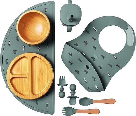 Bamboo Baby Feeding Set for Infants & Toddlers - Baby Essentials