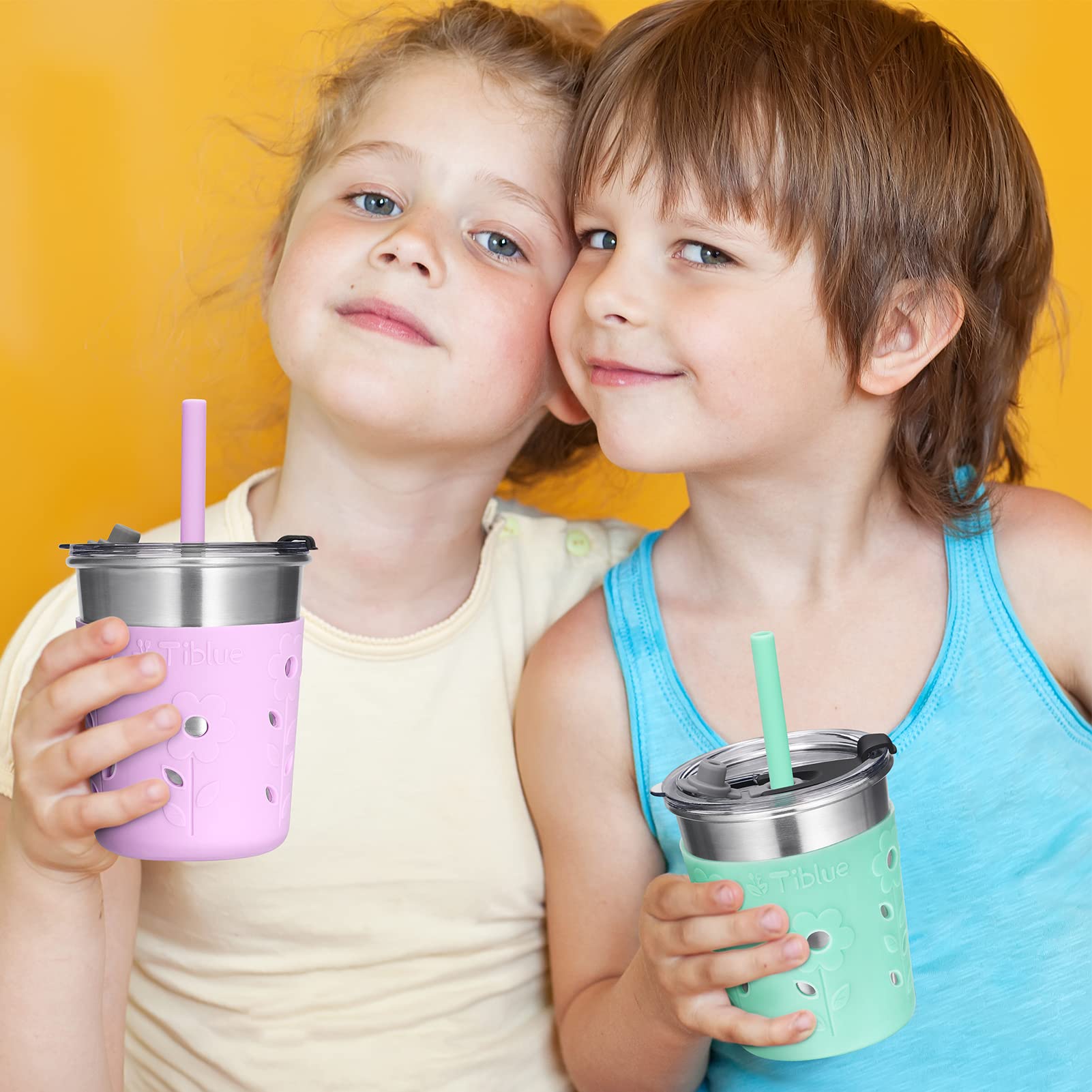 Toddler Cups, Spill Proof Stainless Steel Smoothie Tumblers