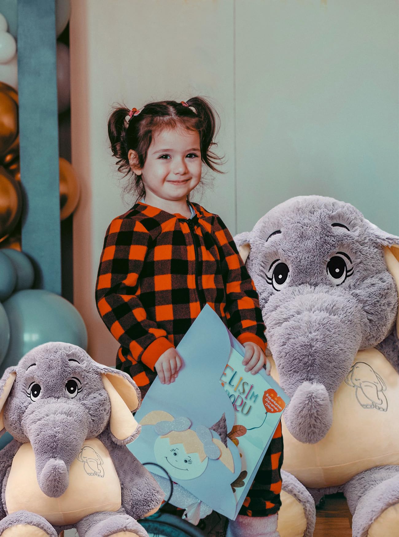 Elephant Stuffed Animal 39'', Large Plush Toy, Soft Huggable Cute Elephant Plush for Girls