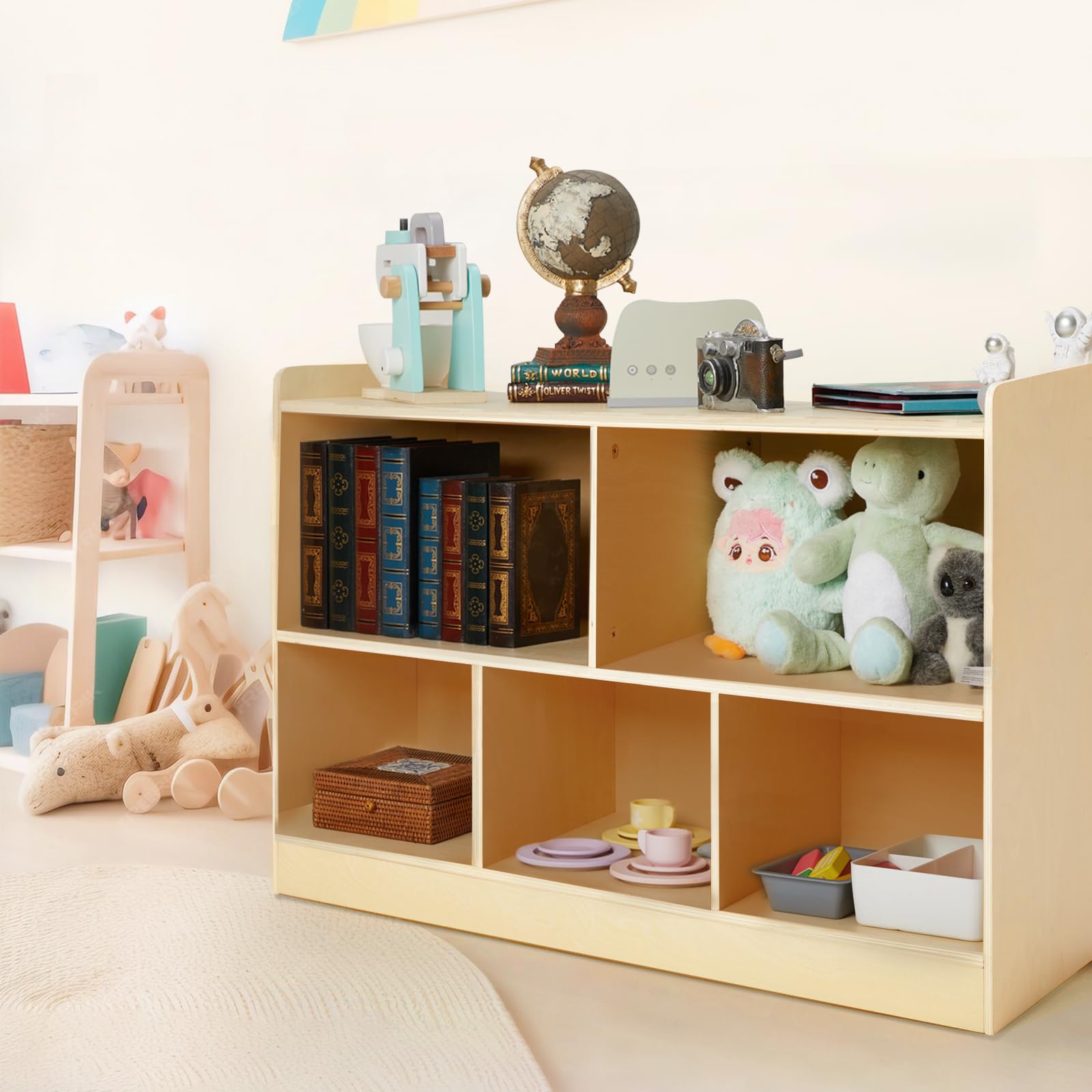 Montessori Toy Storage Shelf for Kids Room
