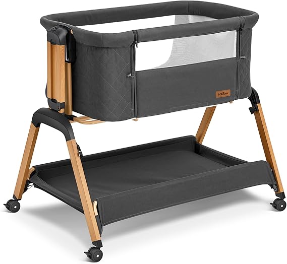 Bedside Sleeper, Rocking Bassinets with Comfy Mattress