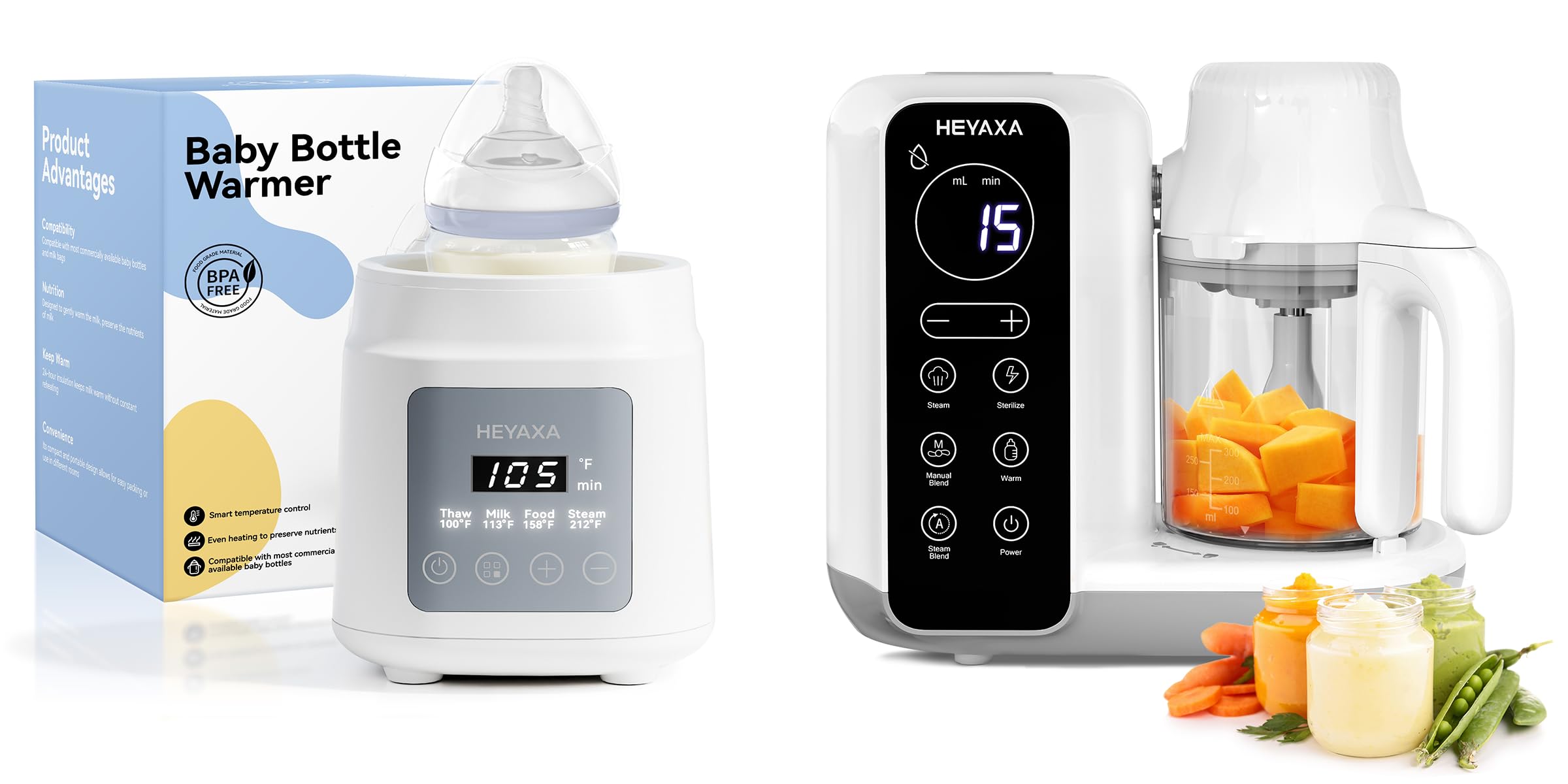 Baby Food Maker Bundle with Bottle Warmer