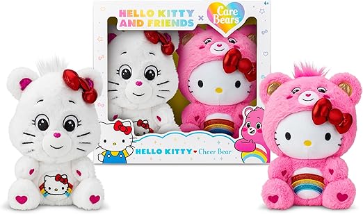 Hello Kitty Plush 2 Pack - Hello Kitty as Funshine Bear & My Melody as Share Bear