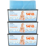 90 Bags Diaper Pail Refills Bags Compatible with Genie Easy Roll