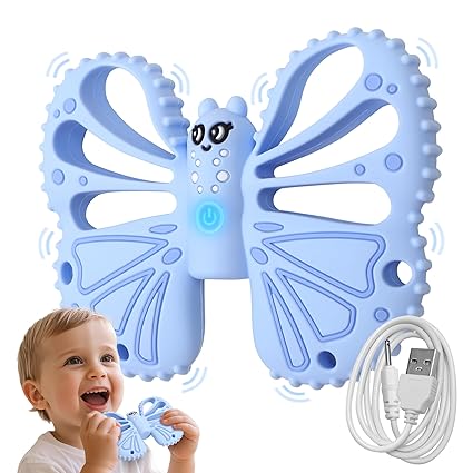 Vibrating Teether for Baby - Sensory Chew Toy for Autistic Children & Vibrating Chewy