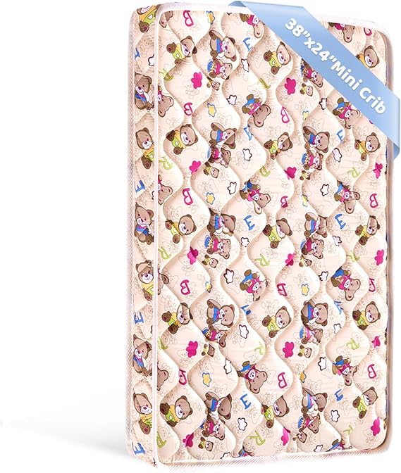 Mini Crib Mattress - 38x24x4 Inch- Dual Sided with Firm Support