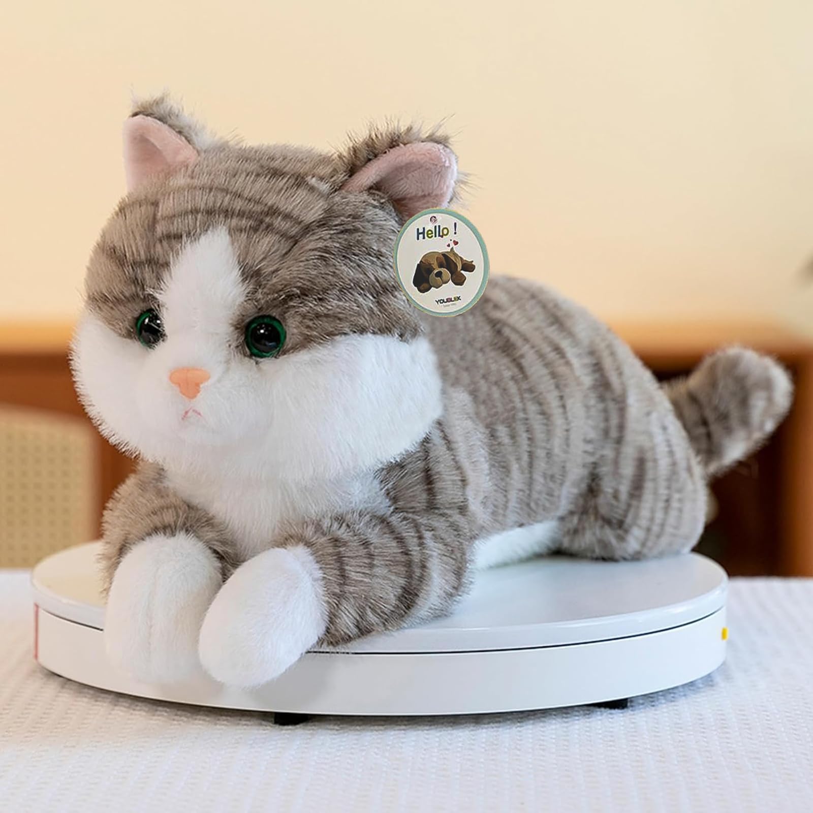 19 inch 3 lbs Cat Weighted Stuffed Animals, Realistic Weighted Cat Stuffed Animal