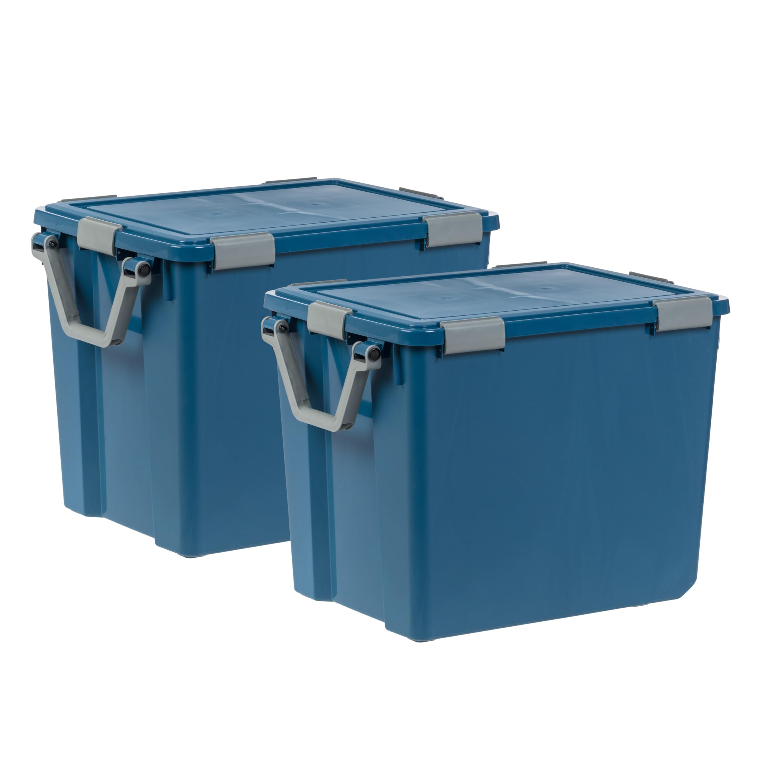 WeatherPro 103 Qt Eco-Friendly Storage Bins with Lids, 2 Pack, BPA-Free Plastic Gasket Box