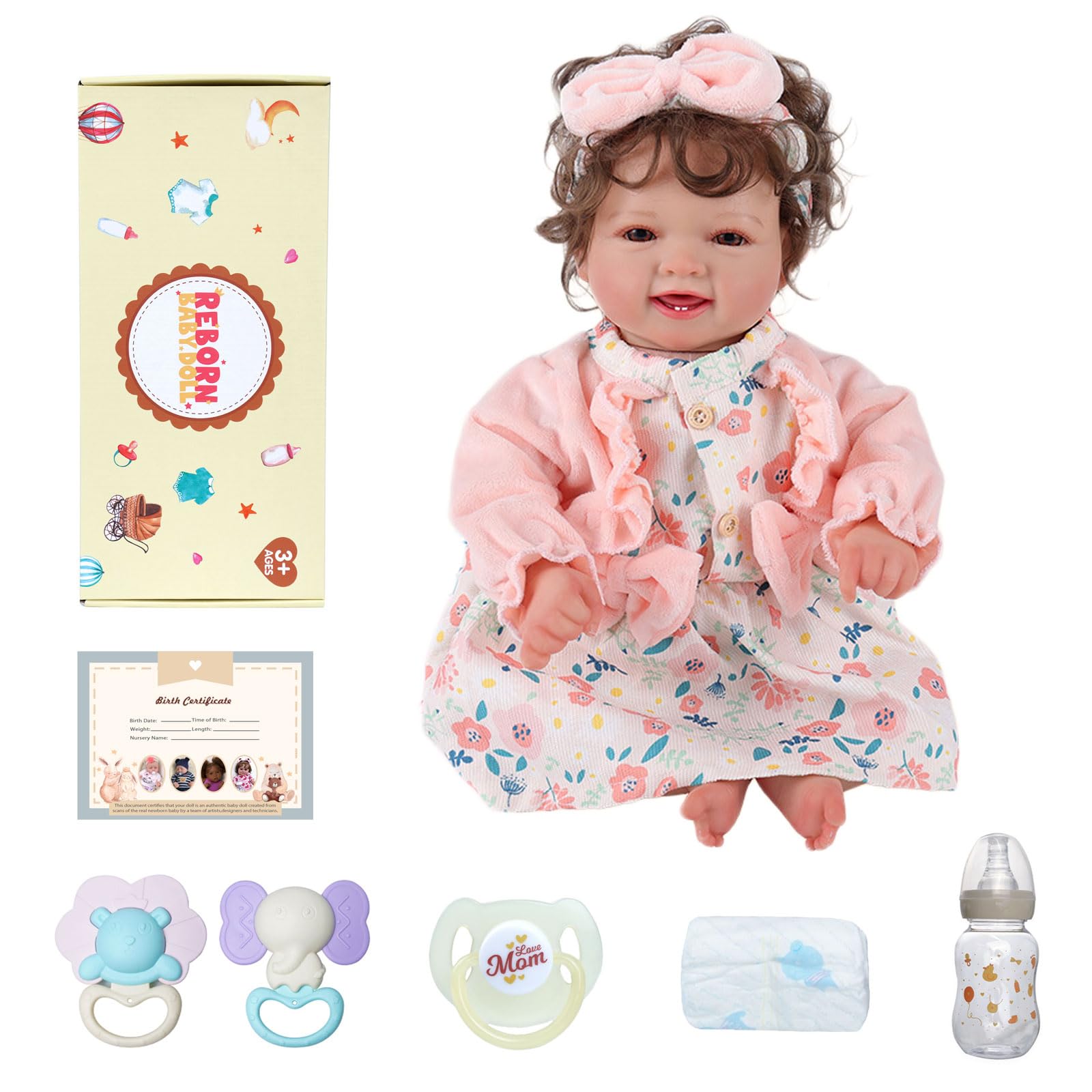BABESIDE Lifelike Reborn Baby Dolls, 17 Inches Lovely Realistic-Newborn Baby Dolls