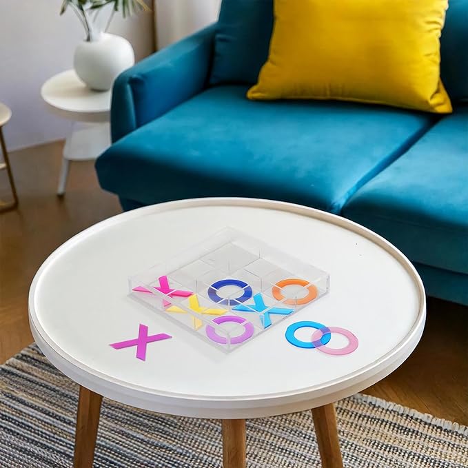 Art Decor Magnetic Tic Tac Toe Board Game Set - Wall Mounted