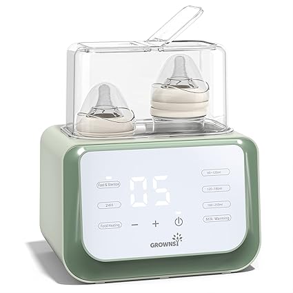 Baby Bottle Warmer, Grownsy 10-in-1 Fast Bottle Warmer Accurate Temp Control