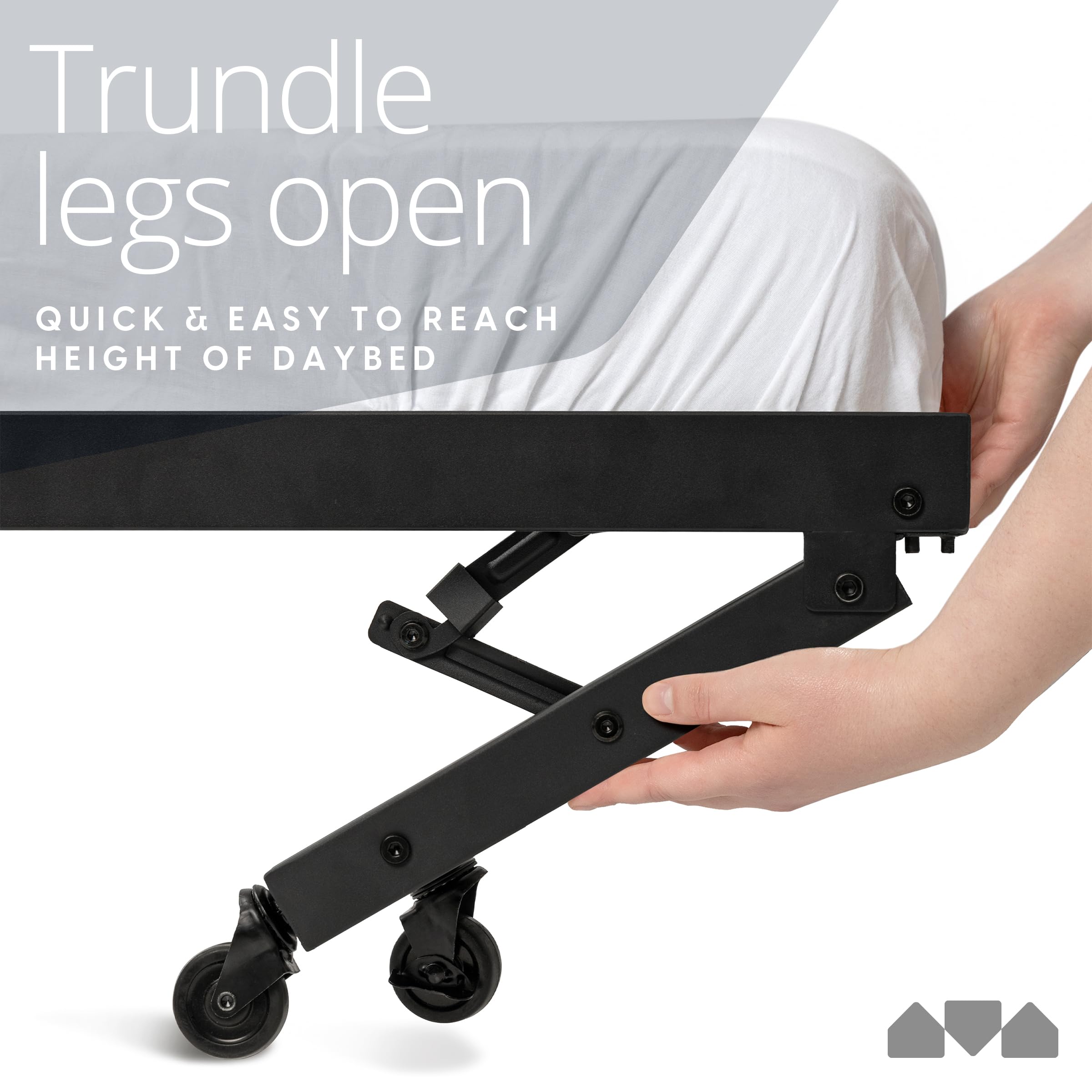 Twin Daybed with Backrest and Pop-Up Trundle