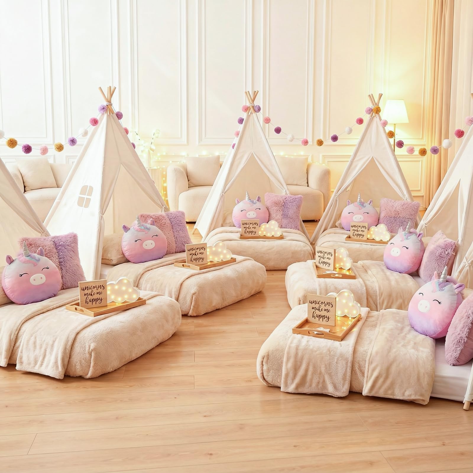Kids Teepee Play Tent with Inflatable Airbed and Carry Case