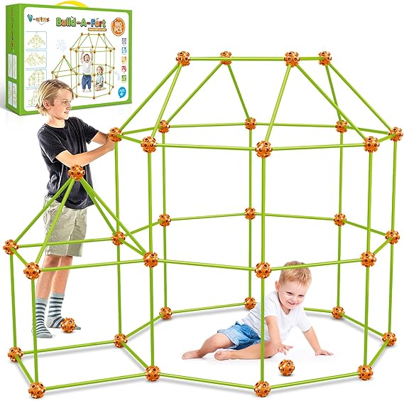 180 Pack Fort Building Kits for Kids Age 4, 5, 6, 7, 8+ Years Old