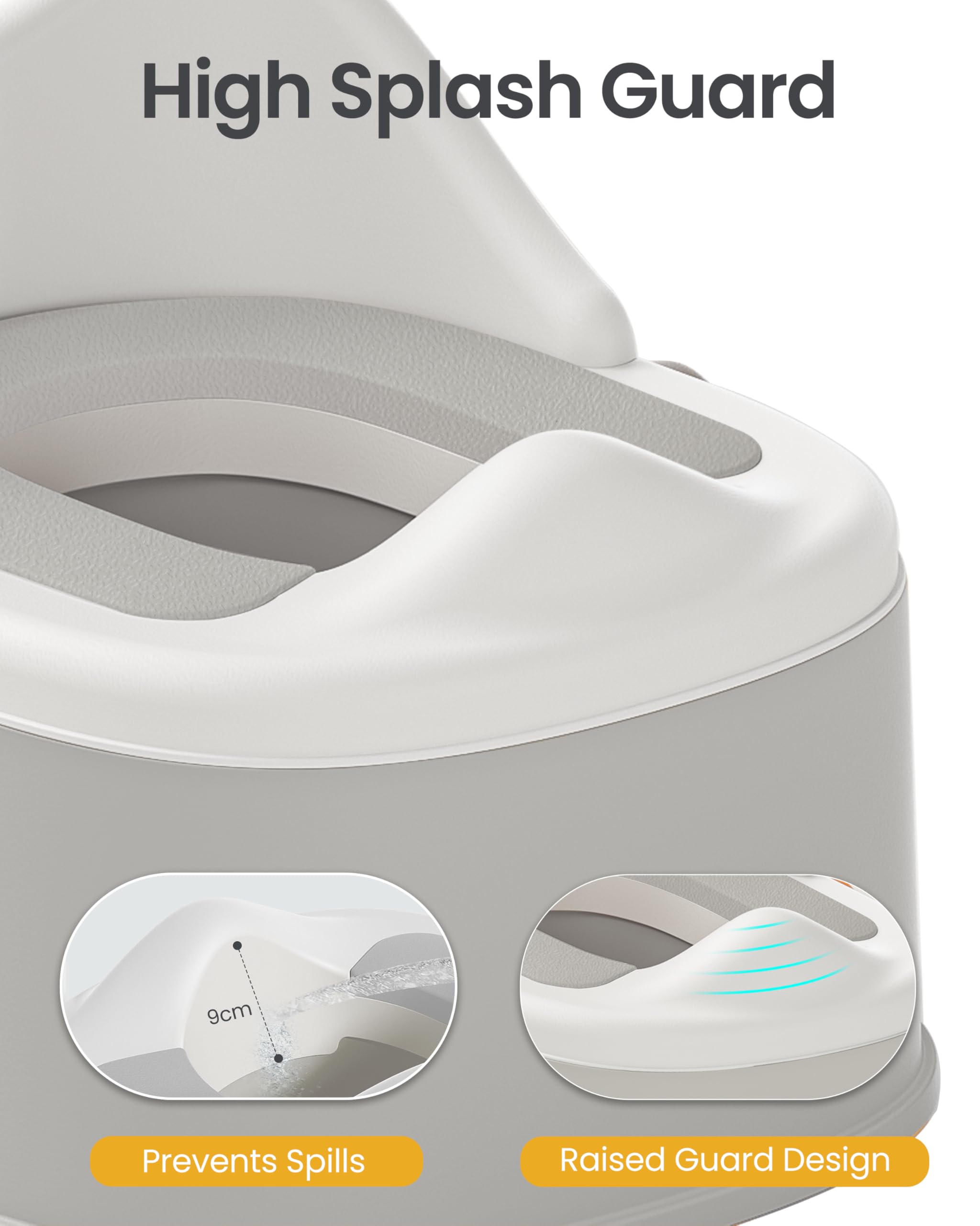 3-in-1 Toddler Potty Training Toilet for Boys and Girls with Soft Cushion Multi-use Baby Potty Chair for Toddlers 1-3 Training Potty Seat Toddler Toilet Baby Potty Training Seat with Step Stool