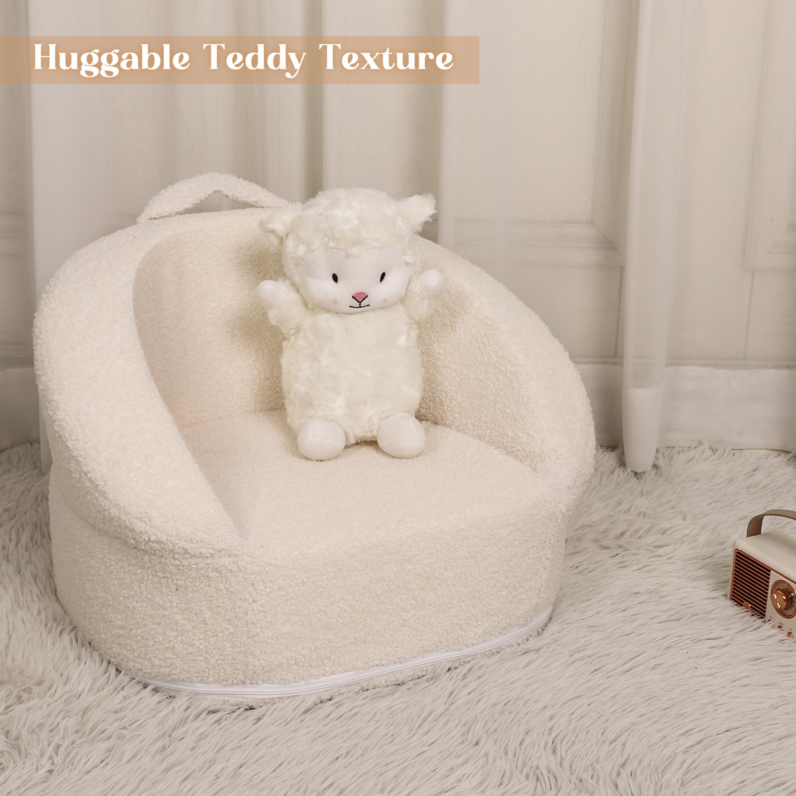 Mini Plush Toddler Chair with Carry Handle