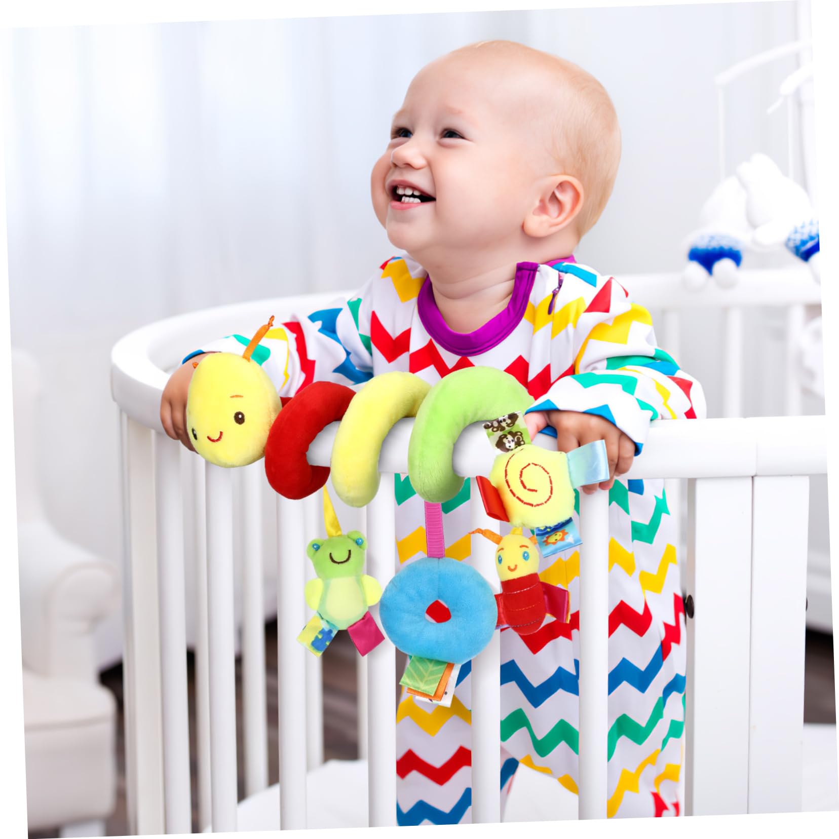 Car Seat Toys, Toys for Car Seat Crib Mobile Bed Around Rattle Bell Cartoon Insect