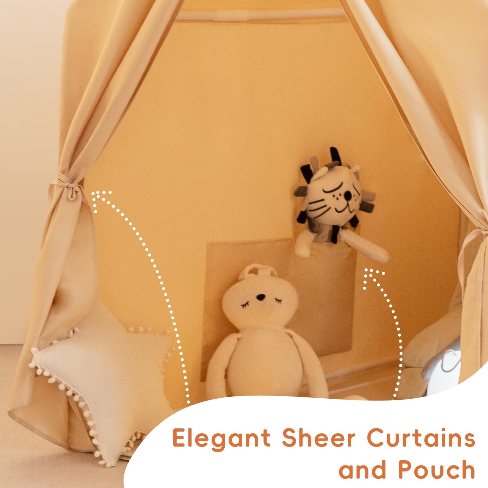 Kids Play Tent Indoor Playhouse with Star Lights