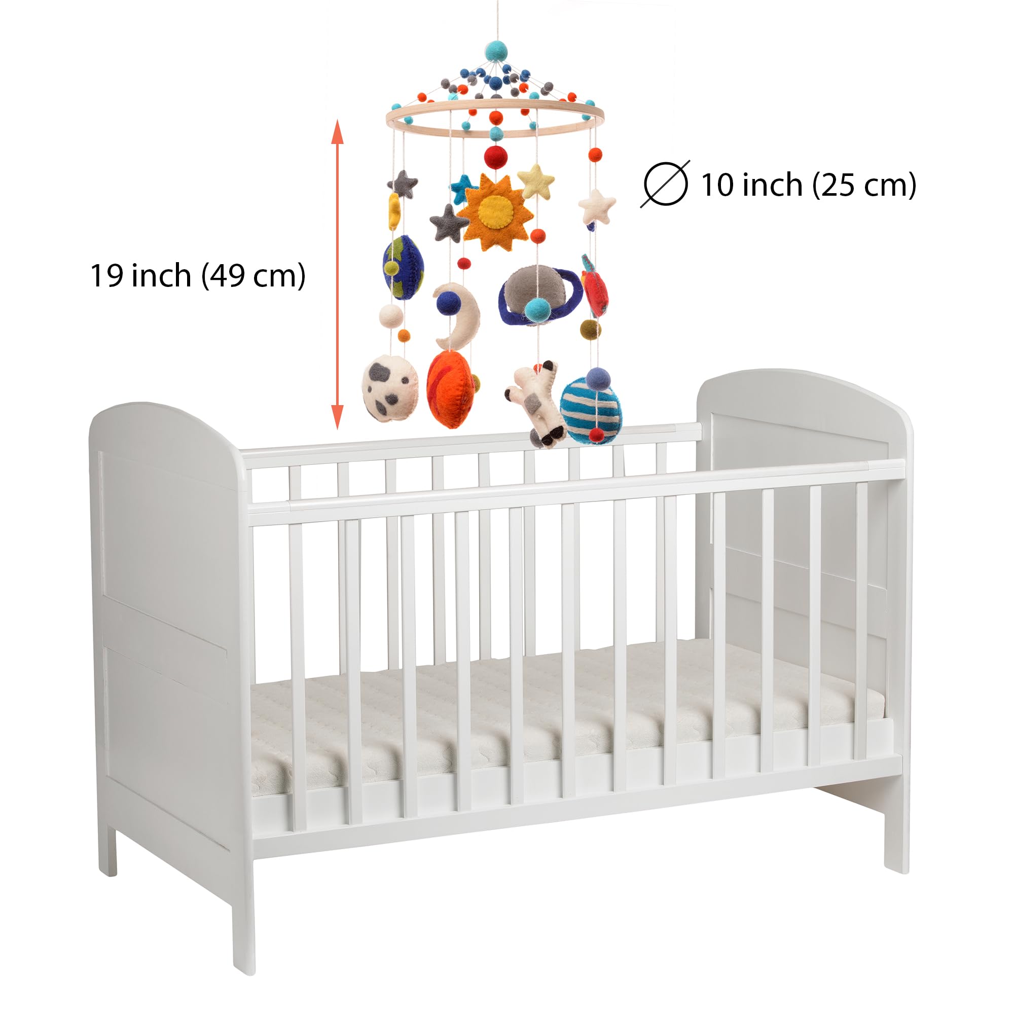Space Nursery Mobile Solar System Crib Decor