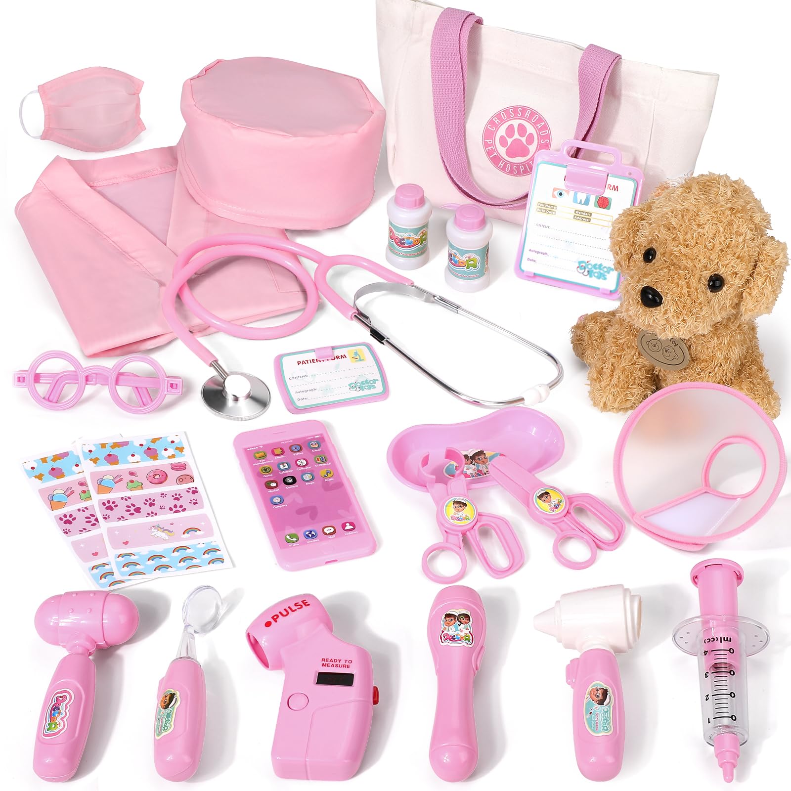 P Doctor Kit for Toddlers 3 4 5 Years Old, Kids Veterinarian Playset