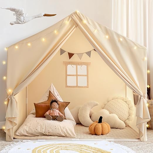 Tent with Mat, Razee Large Playhouse Tent Indoor, Play House Kids