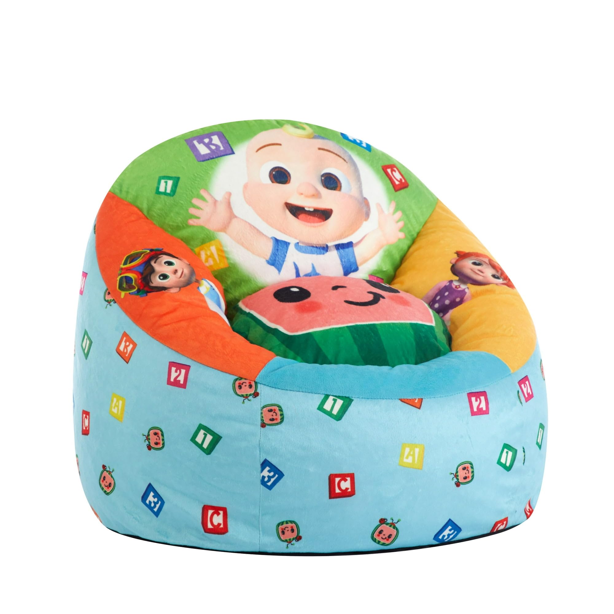 Cocomelon Toddler Bean Bag Chair, Soft, Comfortable Kids Seating for Playrooms