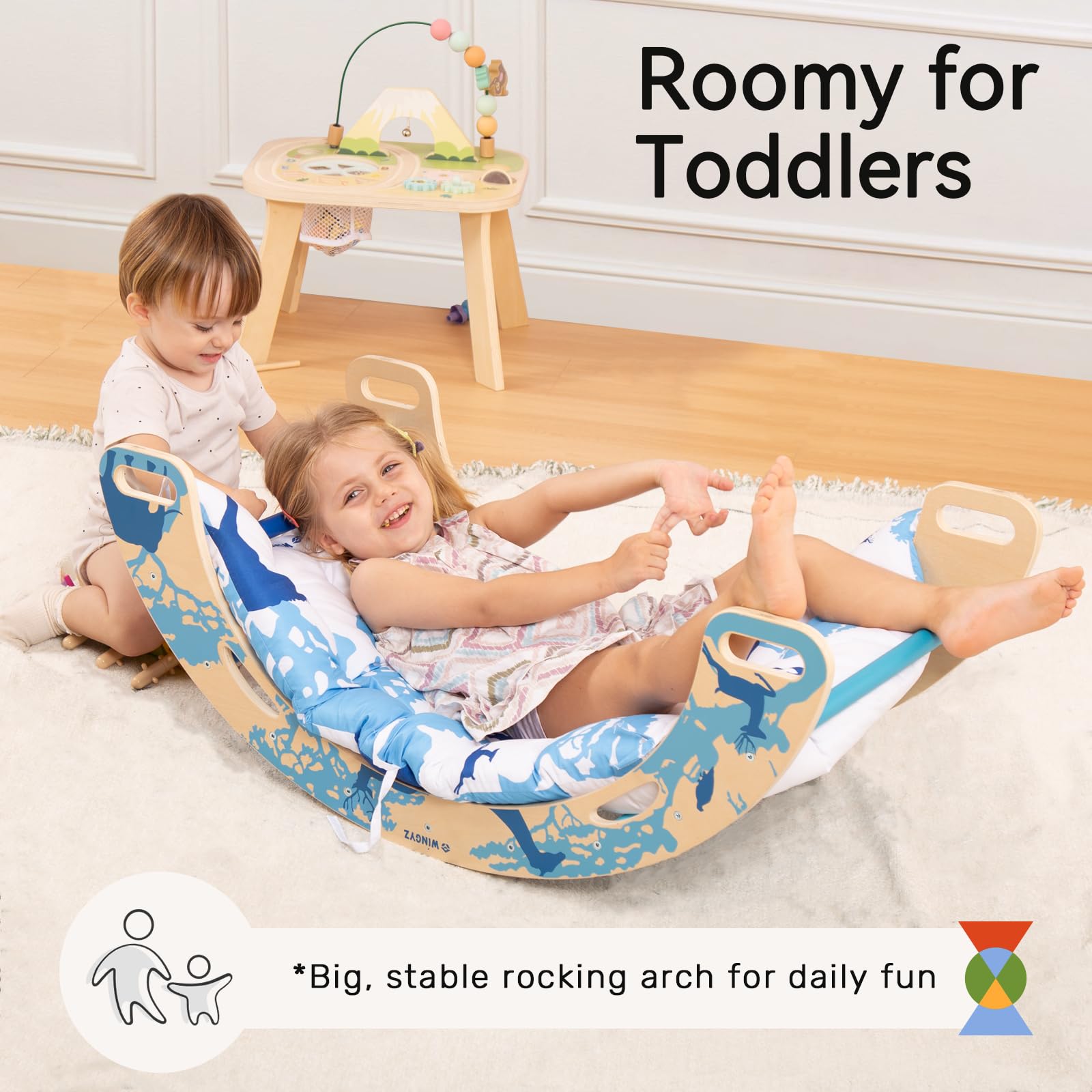8-in-1 Pikler Triangle Climbing Set with Ramp and Arch