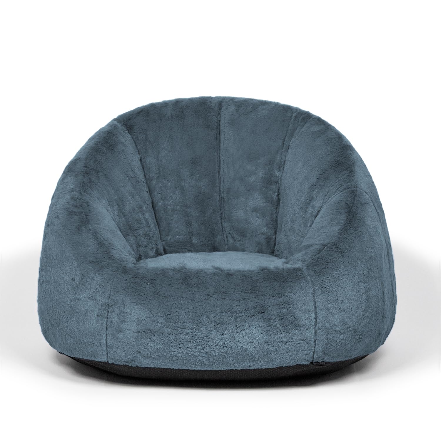 Small Faux Fur Bean Bag Chair with Foam Filling - Blue