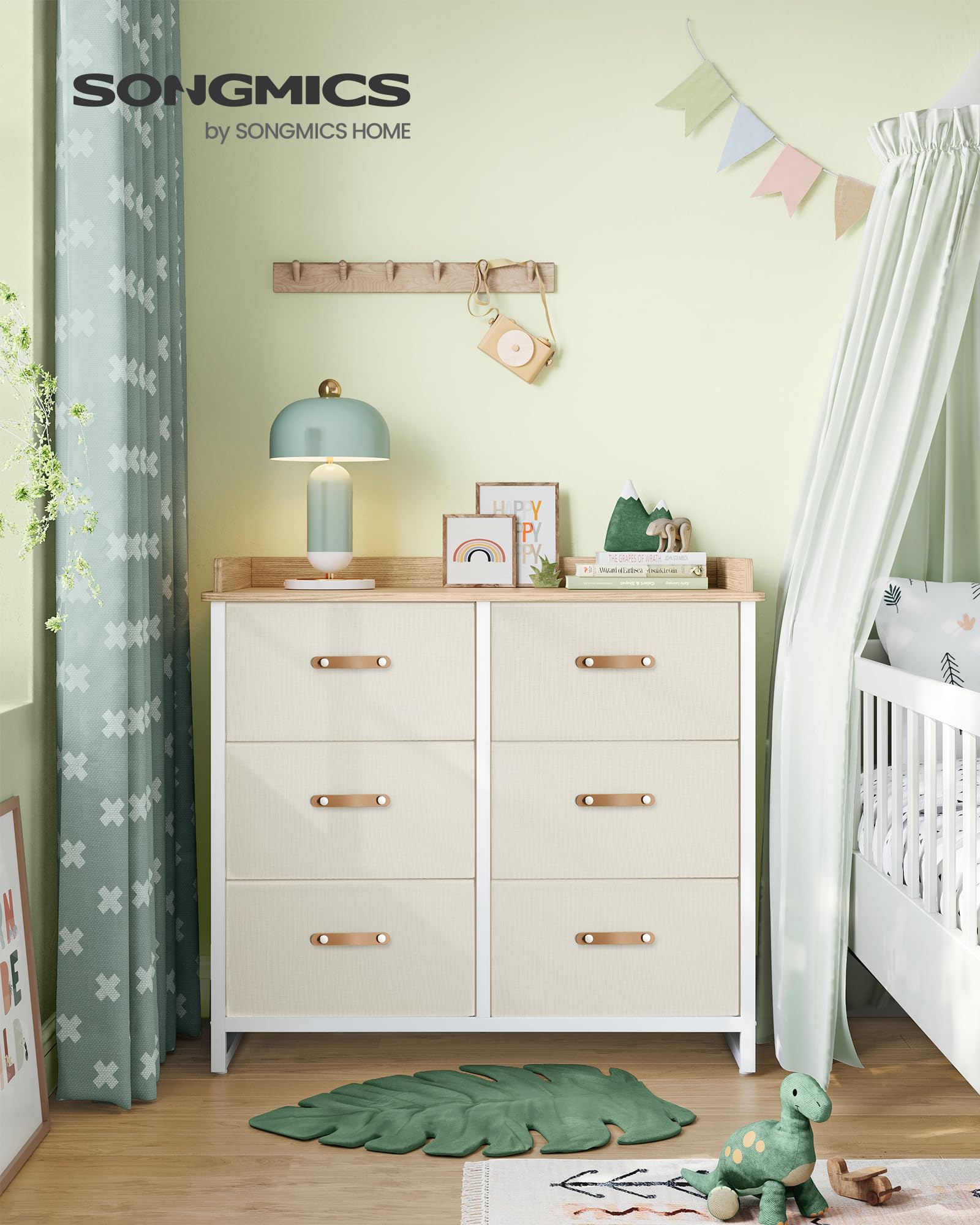 Kids Dresser with 6 Drawers Water-Resistant Storage Organizer