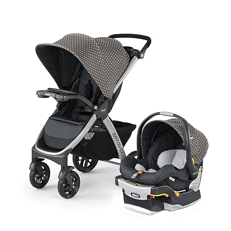 Bravo LE Trio Travel System, Bravo LE Quick-Fold Stroller with KeyFit 30 Zip Infant Car Seat