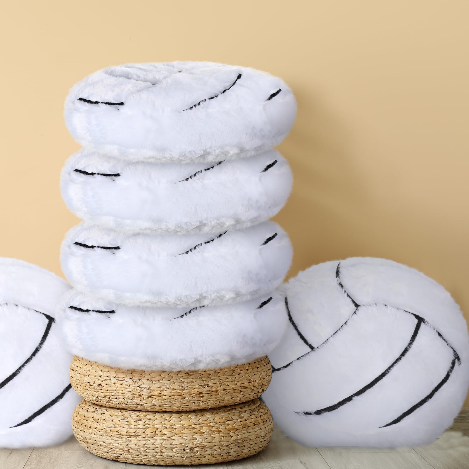 Volleyball Pillow Sports Pillows Volleyball Plush Pillow Sport Theme Fluffy Stuffed