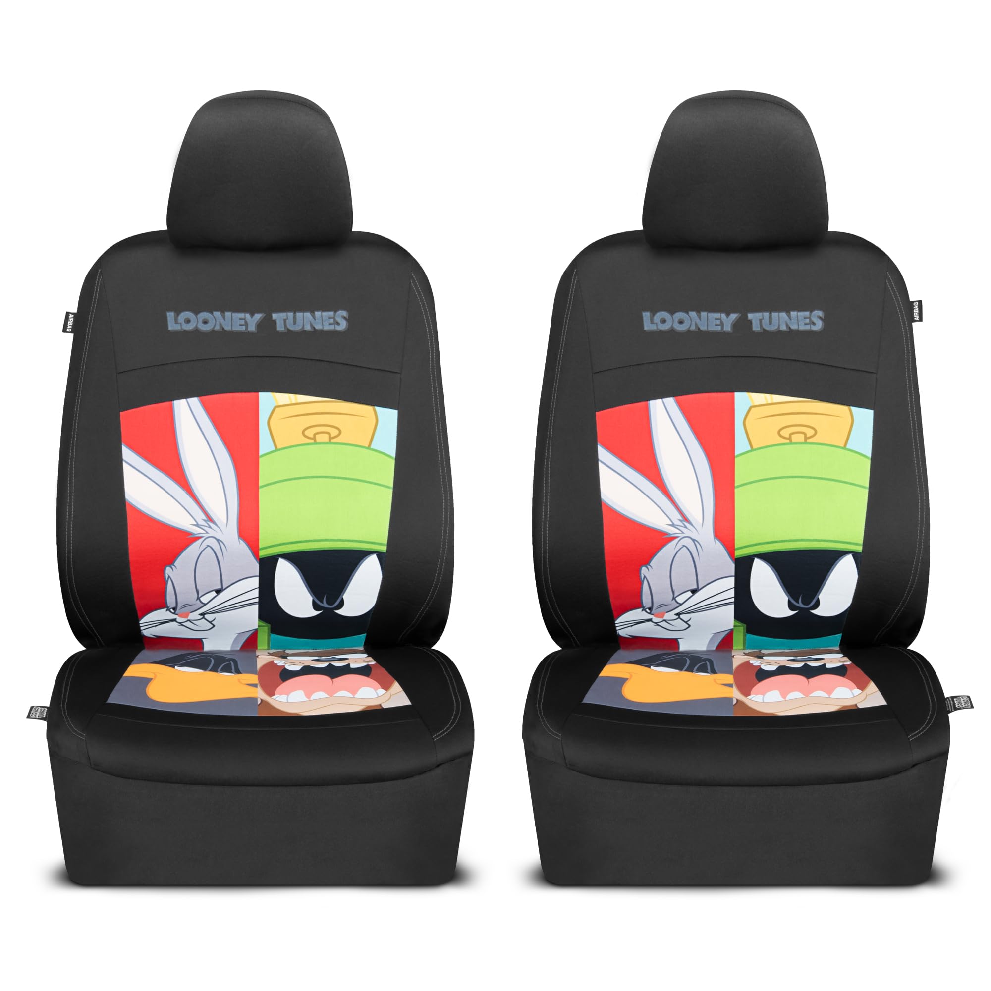 Looney Tunes Car Seat Covers – 2-Piece Front Seat Covers Featuring Bugs Bunny