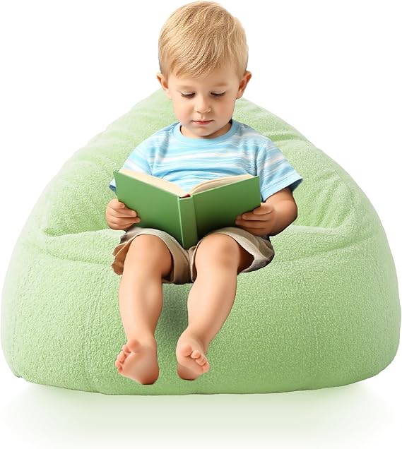 Chair Memory Foam Filled Kids Chairs Toddler Soft Sherpa Beanbag